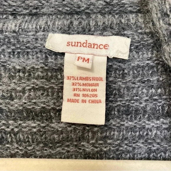 Sundance grey  lambswool mohair blend open cardigan - Picture 2 of 3